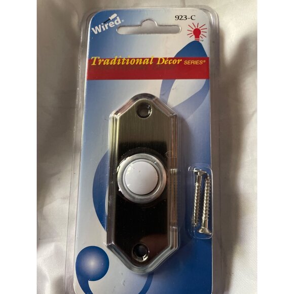 Heath/Zenith Wired Lighted Pewter Finish Doorbell Push Button 923-C - Picture 15 of 15